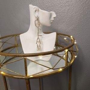 Rhinestone gold GLAM earrings